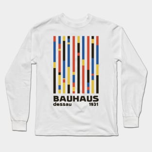 Bauhaus Dessau 1931 Modernist Minimal Homage Long Sleeve T-Shirt